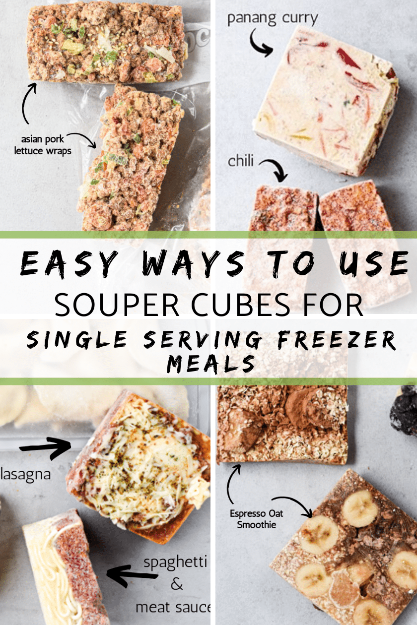 Easy ways to use Souper Cubes for Single Serving Freezer Meals!