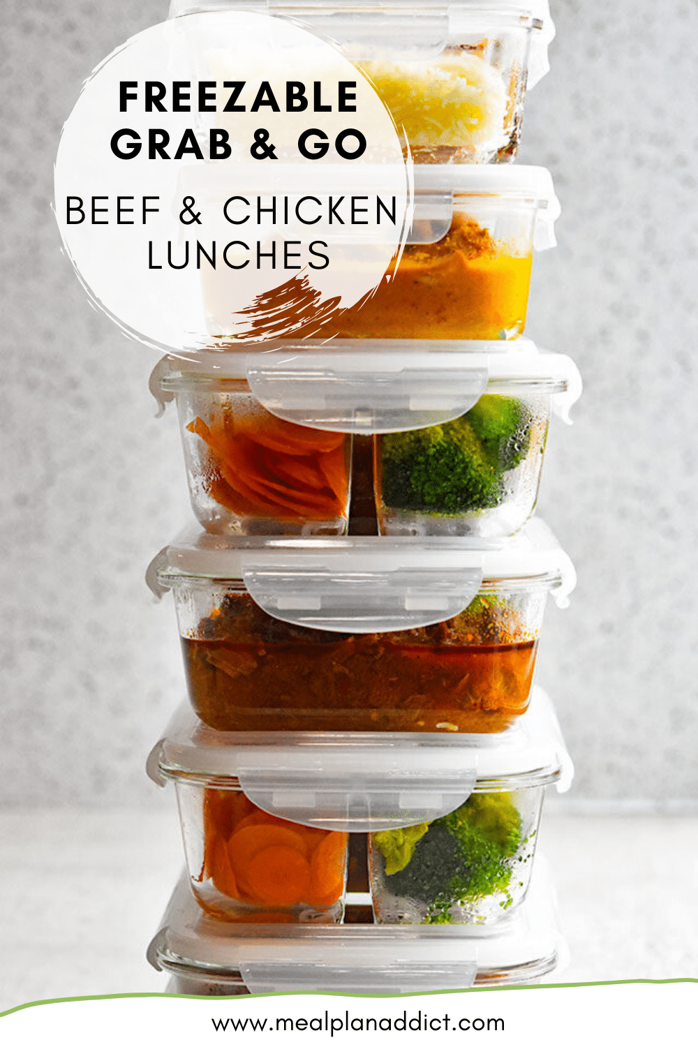 Freezable Grab & Go Lunches {Beef & Chicken} Meal Plan Addict