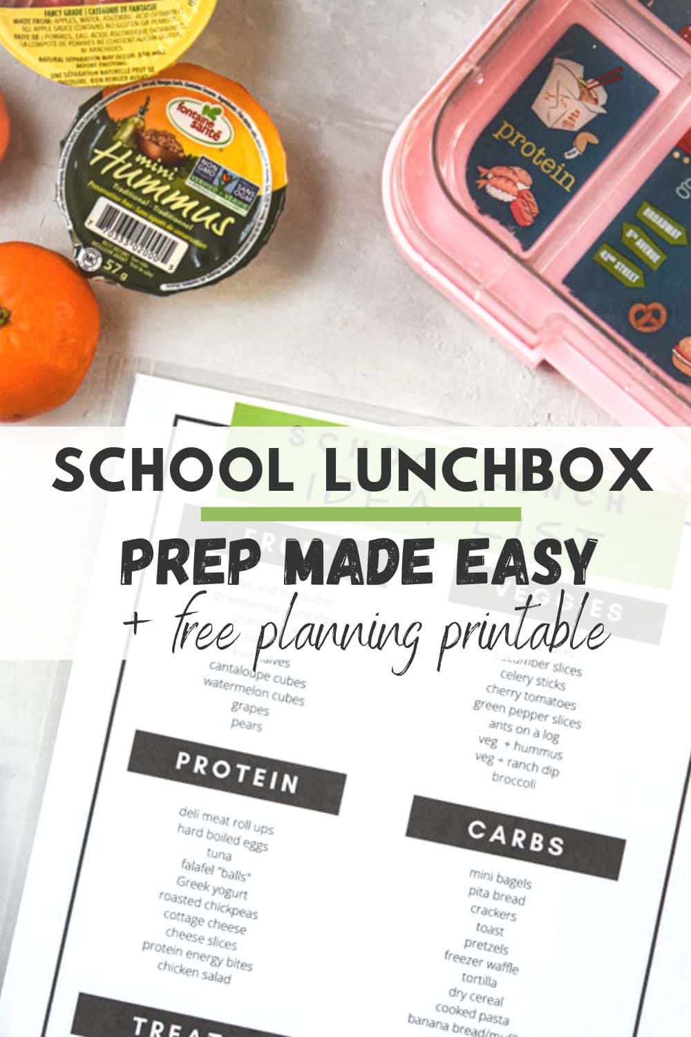How to make school lunch prep EASY! (+ free printable planning template)