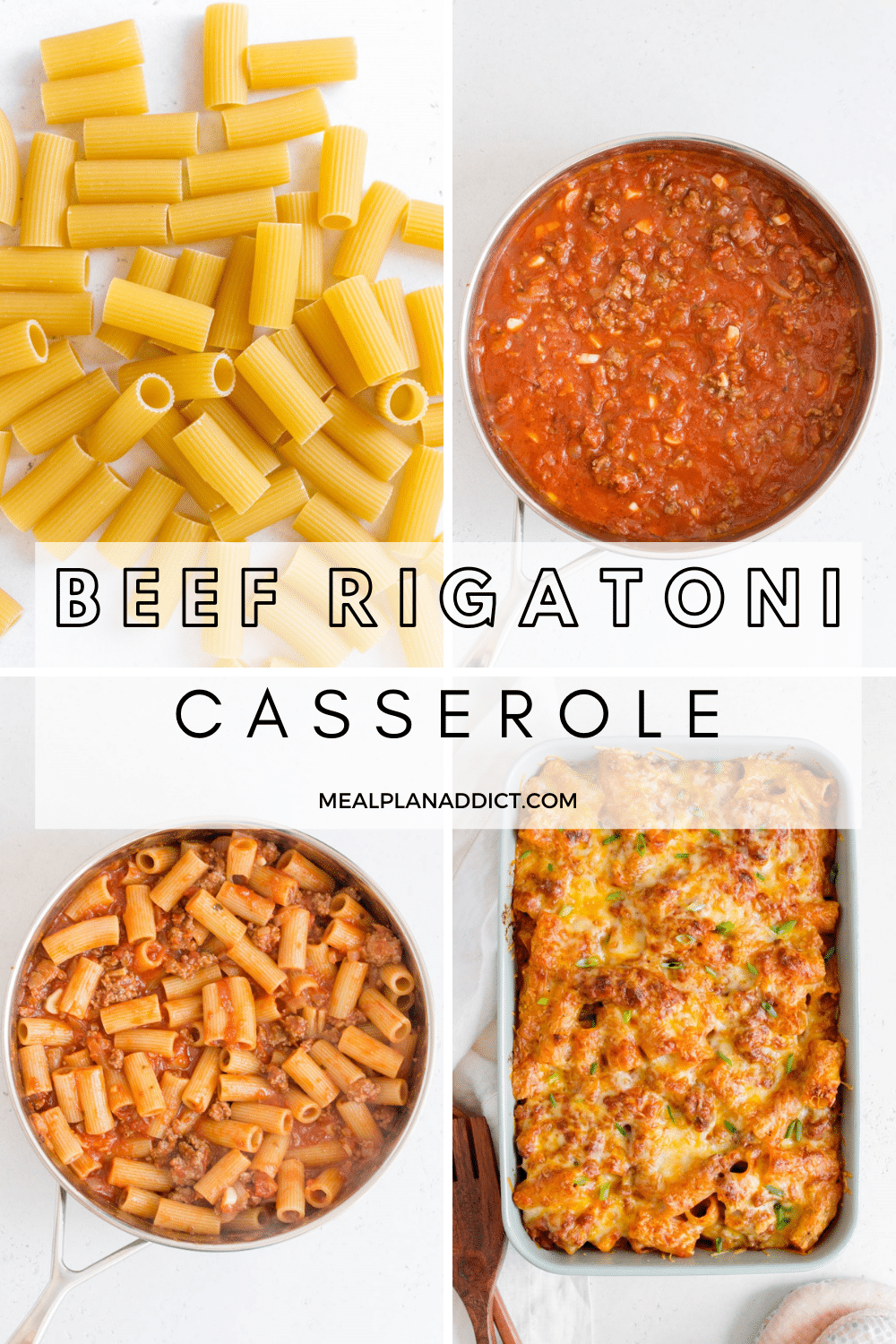 Garlic Lovers Beef Rigatoni Casserole - Freezer Friendly - Meal Plan Addict