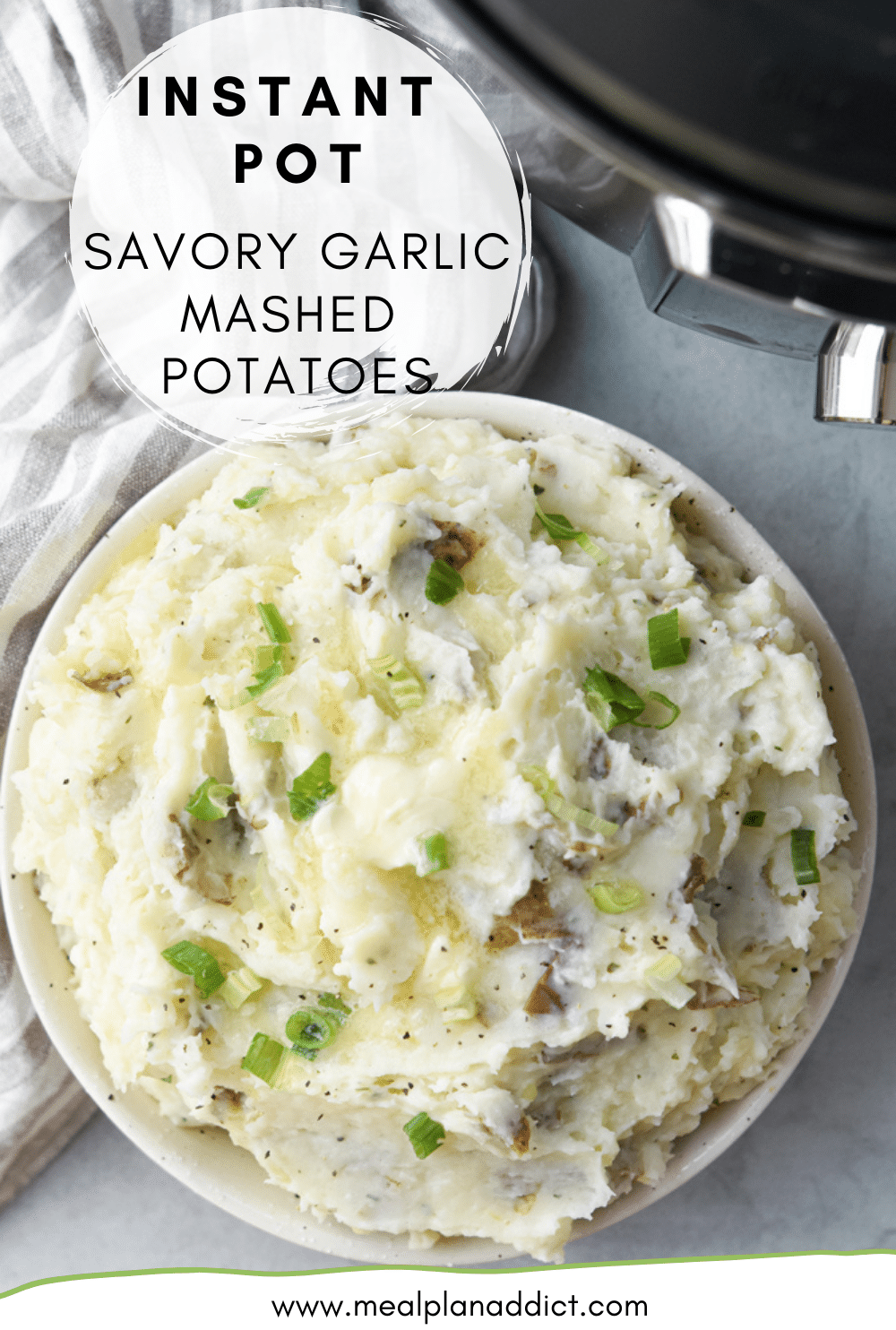 Instant Pot Savory Garlic Mashed Potatoes
