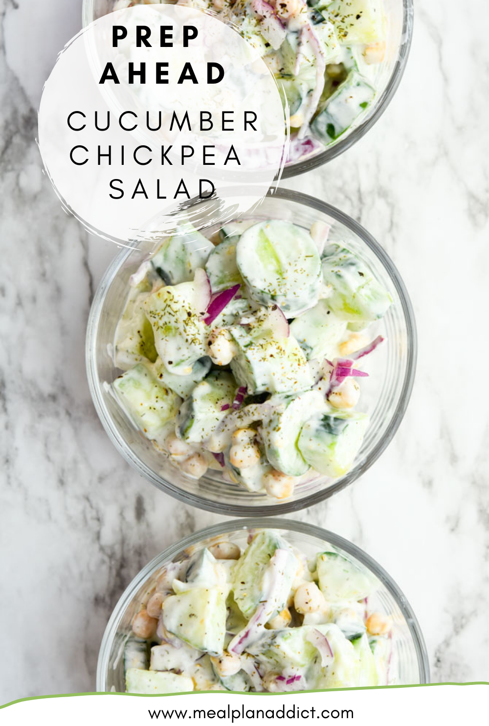 Prep Ahead Cucumber Chickpea Salad