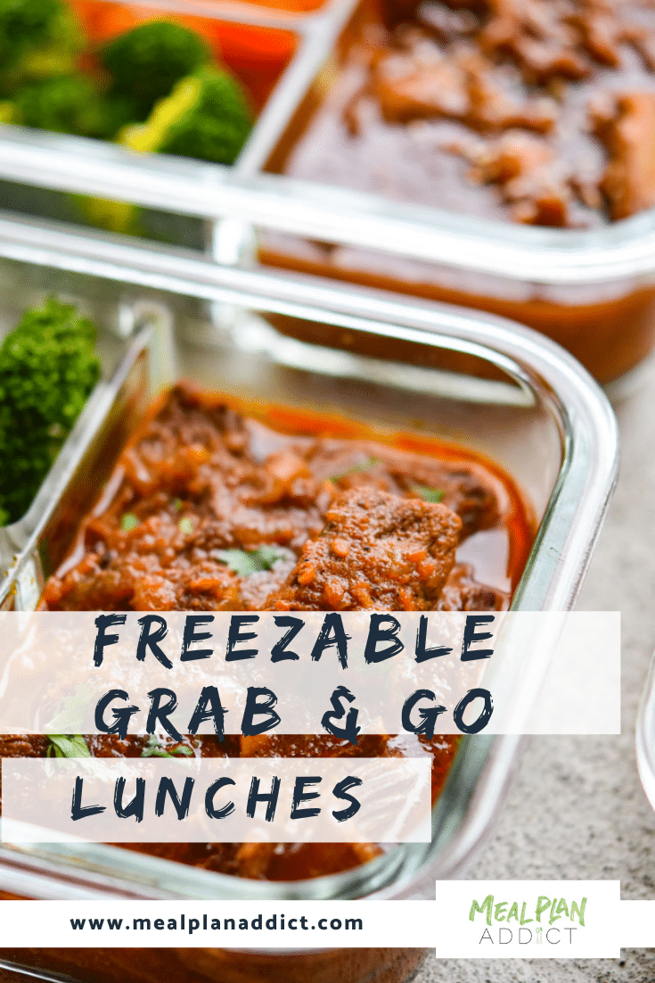 Freezable Grab & Go Lunches {Beef & Chicken} Meal Plan Addict