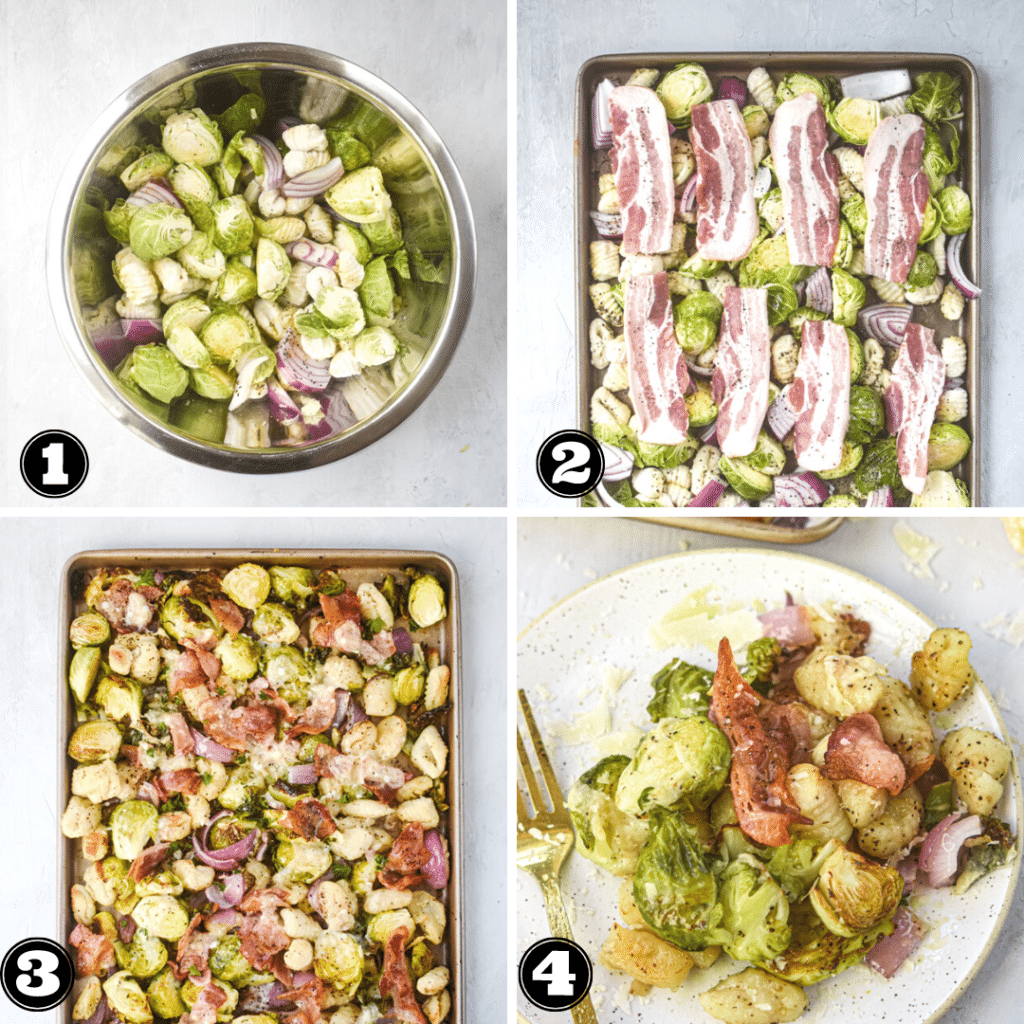 how to assemble gnocchi brussels sprouts