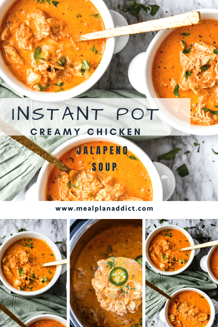 Instant Pot Creamy Chicken Jalapeno Soup