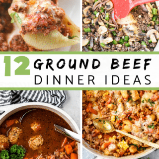 Ground Beef Dinner Idea Round up Collage