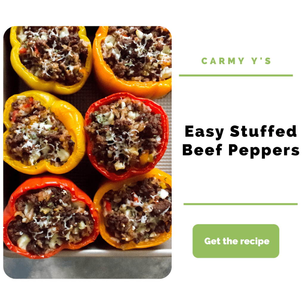 Ground Beef Dinner Ideas- stuffed peppers