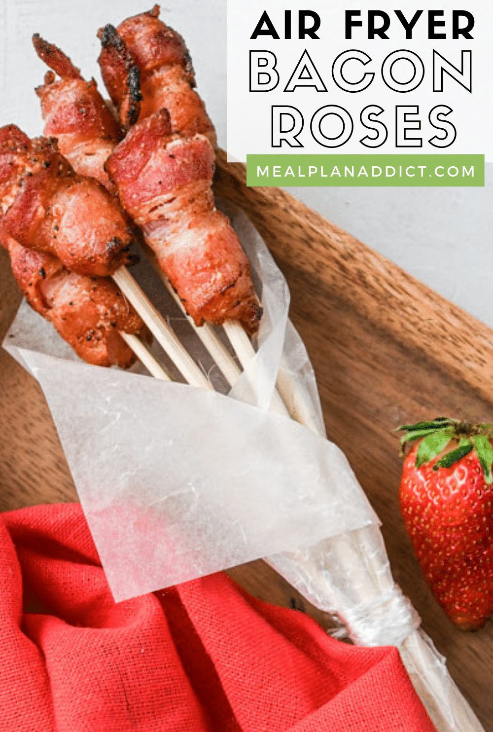 Bacon roses for valentines day