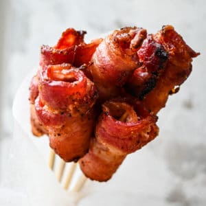 bacon bouquet close up