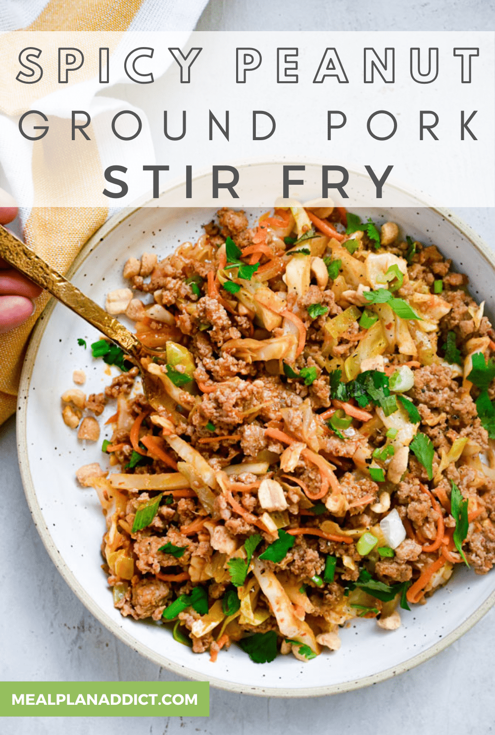Spicy Peanut Ground Pork Stir Fry