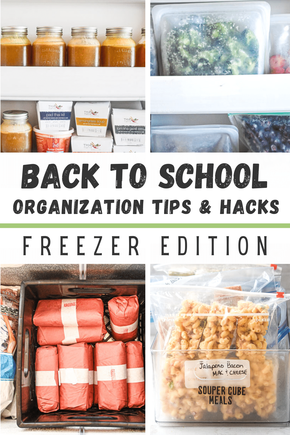 Back to School Survival:  to make your freezer work for you
