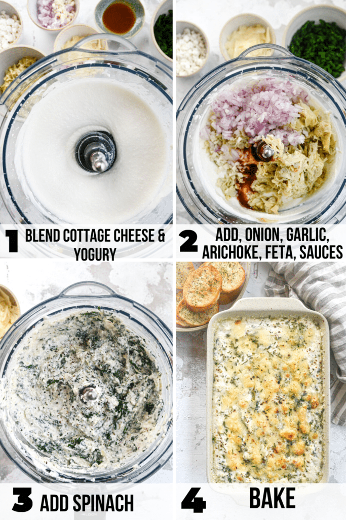 step by step how to make spinach artichoke dip