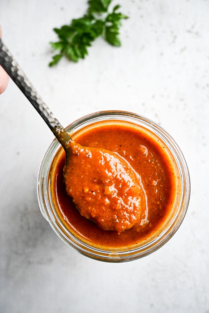 Fresh Tomato Enchilada Sauce {Batch Cook & Freeze}